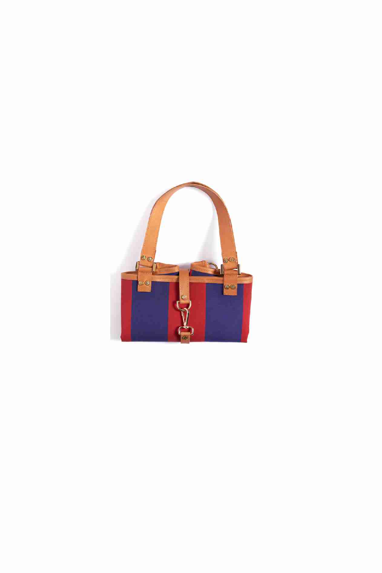Salina Tote Canvas Stripes Red Blue - Image 2